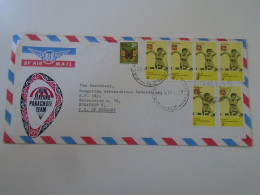 D198177   New Zealand  Airmail  Cover 1974  New Zealand Parachute Team - Palmerston North  - Sent To Hungary - Brieven En Documenten