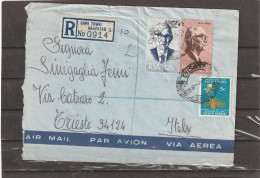 RSA South Africa REGISTERED AIRMAIL COVER To Italy 1968 - Cartas & Documentos