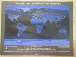 AFFICHE POSTER SCOLAIRE PHOTO YANN ARTHUS-BERTRAND 58 X 78 Cm L'énergie, Des Ressources Mal Réparties - Arte Contemporáneo