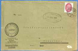 Allemagne Reich 1931 Lettre De Glauchau (G23075) - Lettres & Documents