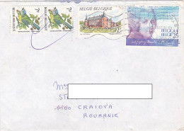 BIRD, CASTLE, MOZART, STAMPS ON COVER, 1994, BELGIUM - Lettres & Documents