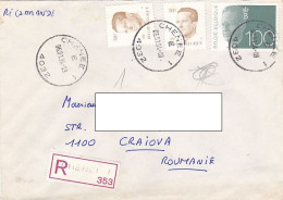 KING BAUDOUIN, STAMPS ON REGISTERED COVER, 1994, BELGIUM - Lettres & Documents
