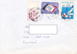 COAT OF ARMS, ROTARY INTERNATIONAL, INTERNATIONAL TRANSPORTS FORUM, STAMPS ON COVER, 2000, BELGIUM - Lettres & Documents