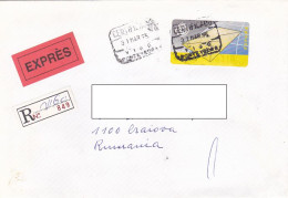 AMOUNT 410 MACHINE OVERPRINTED STAMP ON REGISTERED COVER, 1995, SPAIN - Gebraucht