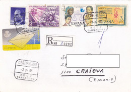 KING JUAN CARLOS, INDUSTRY, WOMEN YEAR, NOTARY, STAMPS ON REGISTERED COVER, 1995, SPAIN - Gebraucht