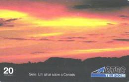 Brazil:Brasil:Used Phonecard, CTBC, 20 Units, Cerrado, Trees, Sunset, 1998 - Paesaggi