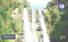 Brazil:Brasil:Used Phonecard, Telefonica, 30 Units, Garcia I Waterfall, 2001 - Paesaggi