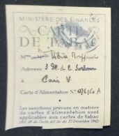 Carte De Tabac Place De La Sorbonne Paris 5e Tabac La Corona 1942 - Documentos