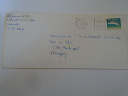 D198191  Canada  Cover  1990  -stamp Whale     Sent To Hungary - Storia Postale