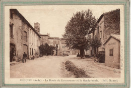 CPA (11) CONQUES - Aspect De La Gendarmerie, De La Bascule (Poids Public) Et De La Route De Carcassonne - 1930 - Conques Sur Orbiel