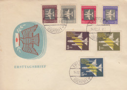 Enveloppe  FDC  1er  Jour  ALLEMAGNE  DDR   Série  POSTE  AERIENNE   1957 - 1950-1970