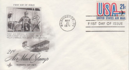 Enveloppe  FDC   1er  Jour    U.S.A    21c  Poste  Aérienne  1971 - 1971-1980