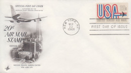 Enveloppe  FDC   1er  Jour  U.S.A    20c  Poste  Aérienne  1968 - 1961-1970