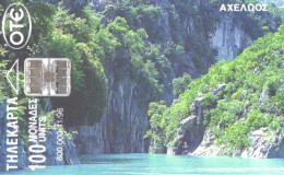 Greece:Used Phonecard, OTE, 100 Units, Rafting, Axelooz, 1996 - Paysages