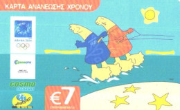 Greece:Used Phonecard, Cosmokarta, 7 Eur, Athens Olympic Games 2004, Surfing, 2006 - Giochi Olimpici