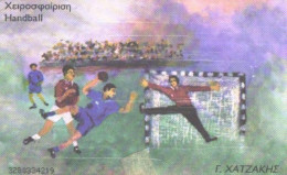 Greece:Used Phonecard, OTE, 3€, Athens Olympig Games 2004, Handball - Olympische Spiele