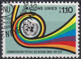 1976 UNO Genf ° Mi:NT-GE 61, Yt:NT-GE 61, Zum:NT-GE 62, 25 Jahre Postverwaltung Der UNO - Usati