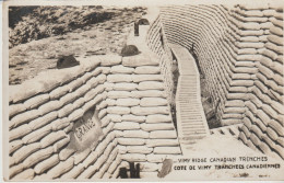 Militaria. Guerre 14/18 . Carte-Photo. COTE DE VIMY. TRANCHEES CANADIENNES - War 1914-18