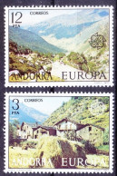 Andorra Spanish Post 1977 MNH 2v, Europa CEPT, Landscapes - 1977