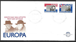 PAYS-BAS. N°1138-9 De 1980 Sur Enveloppe 1er Jour. Churchill. - Sir Winston Churchill