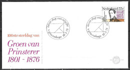 PAYS-BAS. N°1046 Sur Enveloppe1er Jour De 1976. Groen Van Prinsterer. - FDC