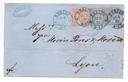1871 - LETTRE De BERLIN Pour LYON - Cartas & Documentos