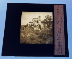 St Cirq Lapopie * Un Coin Du Village Et L'église * Plaque De Verre Photo Ancienne 10x8.5cm - Saint-Cirq-Lapopie