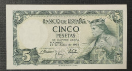 ESPAÑA. EDIFIL 466. . 5 PTAS 22 DE JULIO DE 1954, SIN SERIE, SIN CIRCULAR. - 5 Peseten