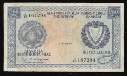 Cyprus  250 Mils 1.5.1973 Very Rare! - Cipro