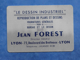 Petit Calendrier Publicitaire En Métal - LE DESSIN INDUSTRIEL PLANS - Bd Des Brotteaux Lyon Avec Centimètres 1952 - Grossformat : 1941-60