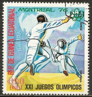 Equatorial Guinea 1976 - Mi 868 - YT 85-J ( Montreal Olympic Games : Fencing ) - Fechten