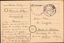 602229 | 1945, Ganzsache Der Britischen Zone Mit Postamtssiegel  | Altena (W - 5990), -, - - OC38/54 Belgian Occupation In Germany