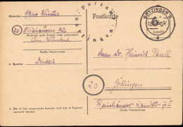 602234 | 1945, Ganzsache Der Britischen Zone Mit Postamtssiegel  | Göttingen (W - 3400), -, - - OC38/54 Belgische Bezetting In Duitsland