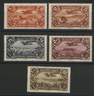 REPUBLIQUE LIBANAISE POSTE AERIENNE N° 44 + 45 + 46 + 47 + 48 Cote 34 € Neufs * (MH) TB - Airmail