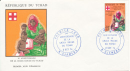 Chad FDC 2-10-1974 RED CROSS With Cachet - Tchad (1960-...)