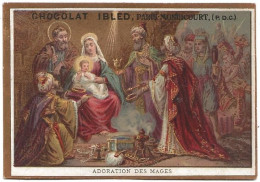 Chromos Publicitaire Chocolat Ibled Année 1900 Adoration Des Mages - Ibled