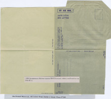 Ireland Aerogramme 1948 AIR LETTER Imprint W.4758 Unused, Folded, Small Mark At Top - Aéreo