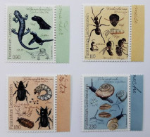 LIECHTENSTEIN 2023 FAUNA Animals. Insects LIZZARD ANT SNAIL BEETLE - Fine Set MNH - Unused Stamps