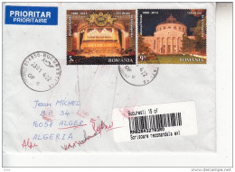 ROMANIA - CONCERT HALL ATHENEUM On Circulated Cover Returned From ALGERIA Item N° #301614813 - Registered Shipping! - Gebruikt