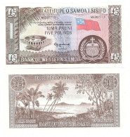 Samoa - 5 Pauni / Pounds 1963 ( 2020 ) UNC P. 15CS With Serial # Prefix (reprint 2020) Lemberg-Zp - Samoa