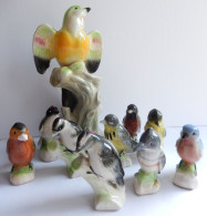 Figurines Oiseaux Collection En Faience  Lot De 10 - Figuren