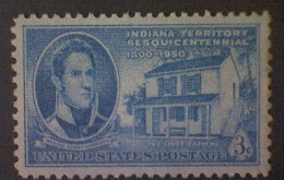 United States, Scott #996, Used(o), 1950,  Indiana Territory, 3¢, Bright Blue - Gebruikt