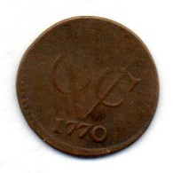 NETHERLAND INDONESIA - HOLLAND, 1 Duit, Copper, Year 1770, KM # 72 - Indonesien