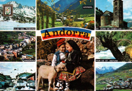 18095  VALLS D'  ANDORRA  Différents Aspects  ( Vues Multiples )  (2 Scans) Andorre - Andorre