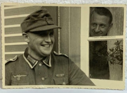 WW2 German Photo Soldier Humor Wehrmacht Original Kodak Paper - 1939-45