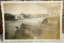 WW2 Photo German Limousines WW2 Era Hangar Full With Mercedes Opel Original - 1939-45