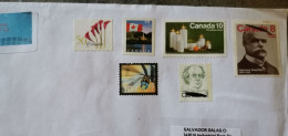 Canada Calla Lilly Flower Candles Flag On Cover - Posta Aerea