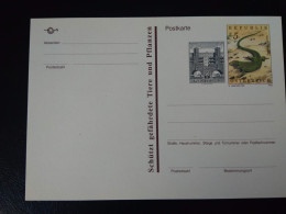 Austria - Endangered Animals And Plants - Postcard (6) European Green Lizard (Smaragdeidechse) Wwf Endangered Nature - Lettres & Documents