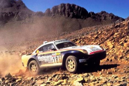 Porsche 959 Grp.B Rallye - René Metge - Rallye Paris-Dakar 1986  - 15x10cms PHOTO - Rallyes