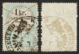 Austria Hungary CEGLÉD Croatia KuK K.u.K 1858 1864 Revenue Tax BOOKPRINT ADVERTISING Tax Ankündigungs Stempel 1 Kr. - Revenue Stamps